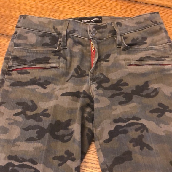 Etienne Marcel Camo Skinny Leg Women’s Size 29 Pants jeans red zipper Denim - Picture 4 of 16